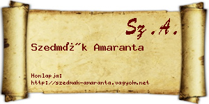 Szedmák Amaranta névjegykártya